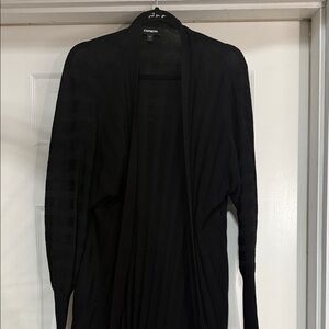 Express Classic Black Full Length Cardigan Knitwear